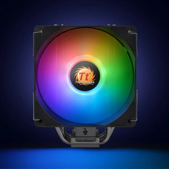 Cooler Thermaltake UX 210 ARGB, 12cm, për procesor, me drita RGB, zi/bardhë