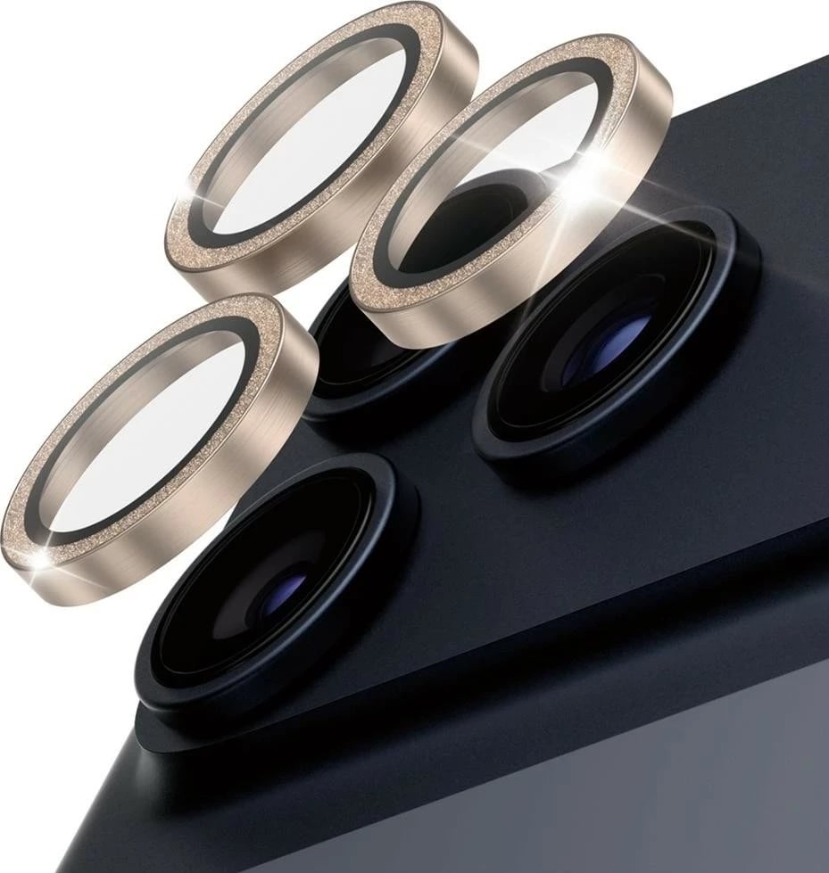 Mbështjellës PanzerGlass Hoops Glitter për iPhone 16 Pro/16 Pro Max/17 Pro/17 Pro Max, ari