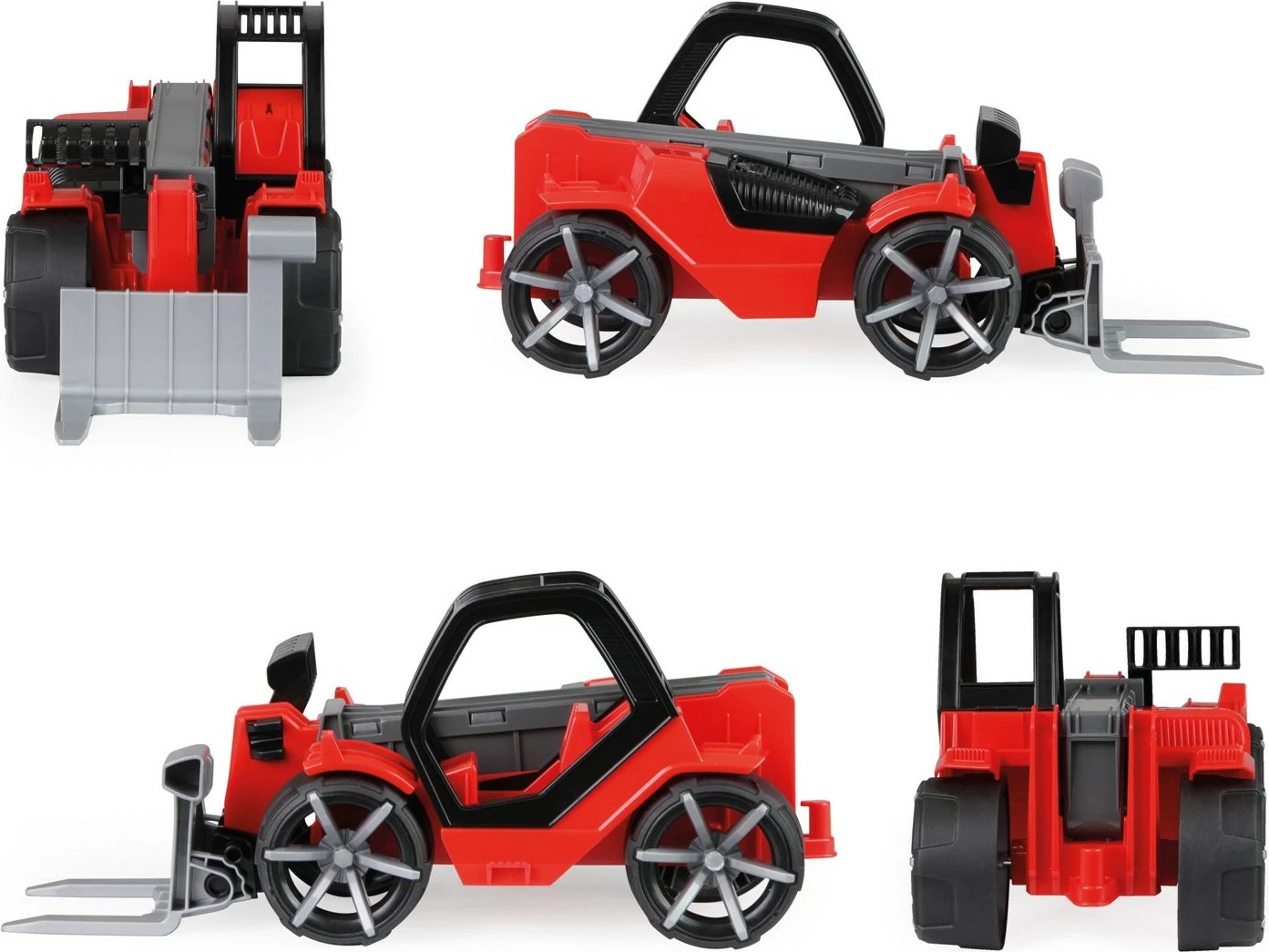 Ngarkues teleskopik lodër Lena Truxx2, 34 cm, plastikë, kuqe/zezë/gri Ngarkues teleskopik lodër Lena Truxx2, 34 cm, plastikë, kuqe/zezë/gri