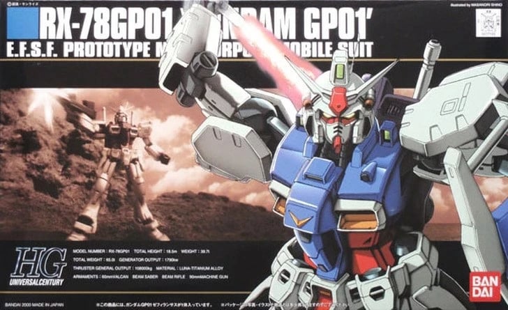 Model Bandai HGUC 1/144 RX-78GP01 Gundam GP01