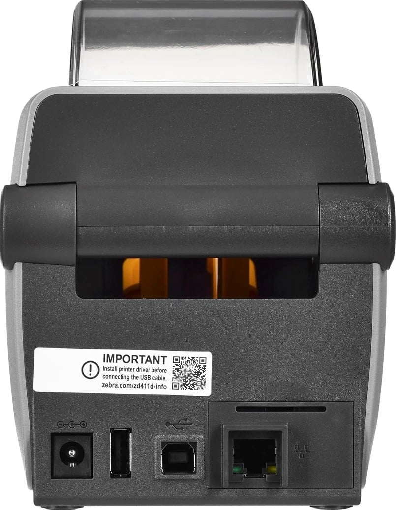 Printer etiketash Zebra ZD411, Termik Direkt, 203 x 203 DPI, me kabllo & pa kabllo, Ethernet LAN, Bluetooth, ngjyrë e zezë