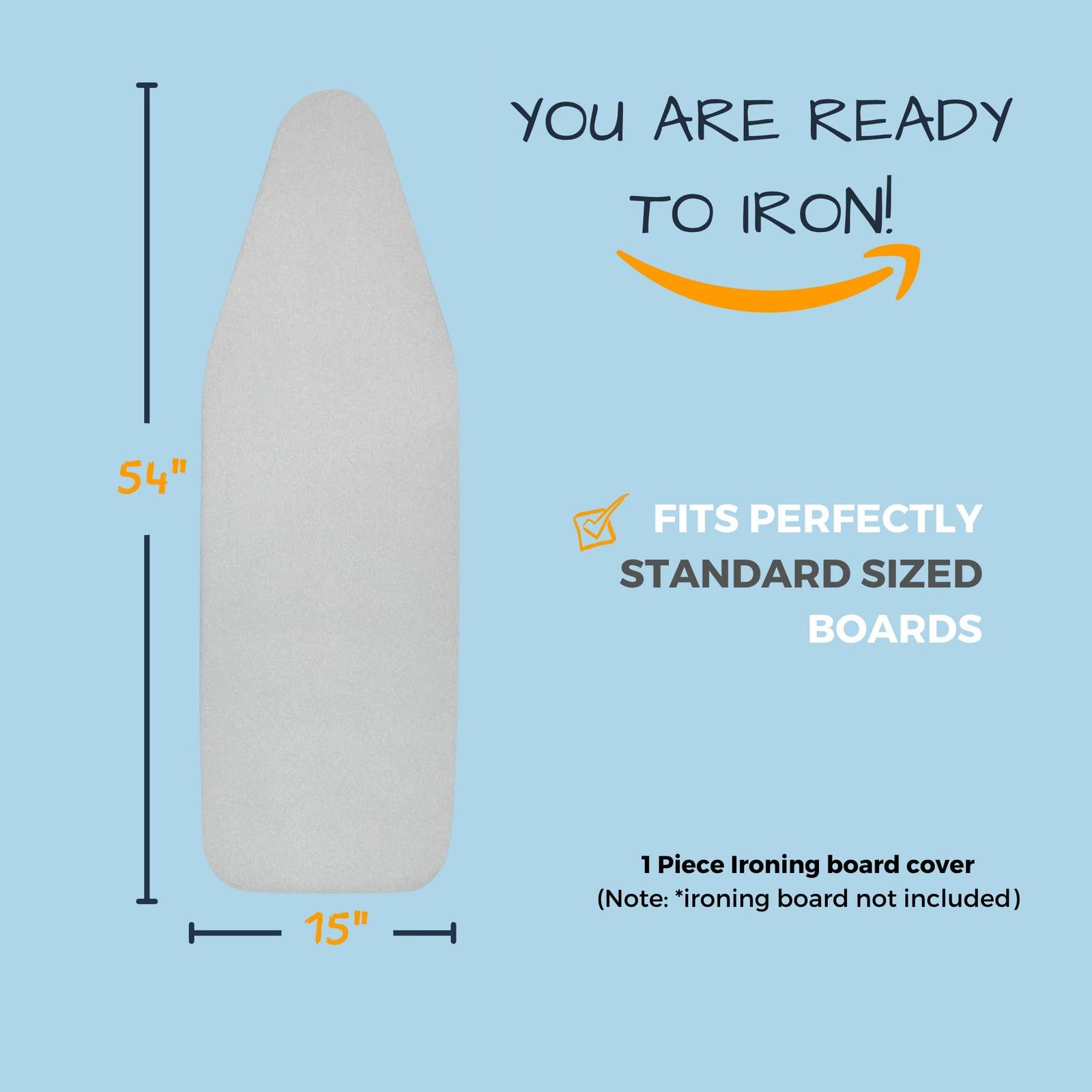 Mbulesë për dërrasë hekuri, ngjyrë argjendi, L'essentiel, 38x138x2 cm Mbulesë për dërrasë hekuri, ngjyrë argjendi, L'essentiel, 38x138x2 cm