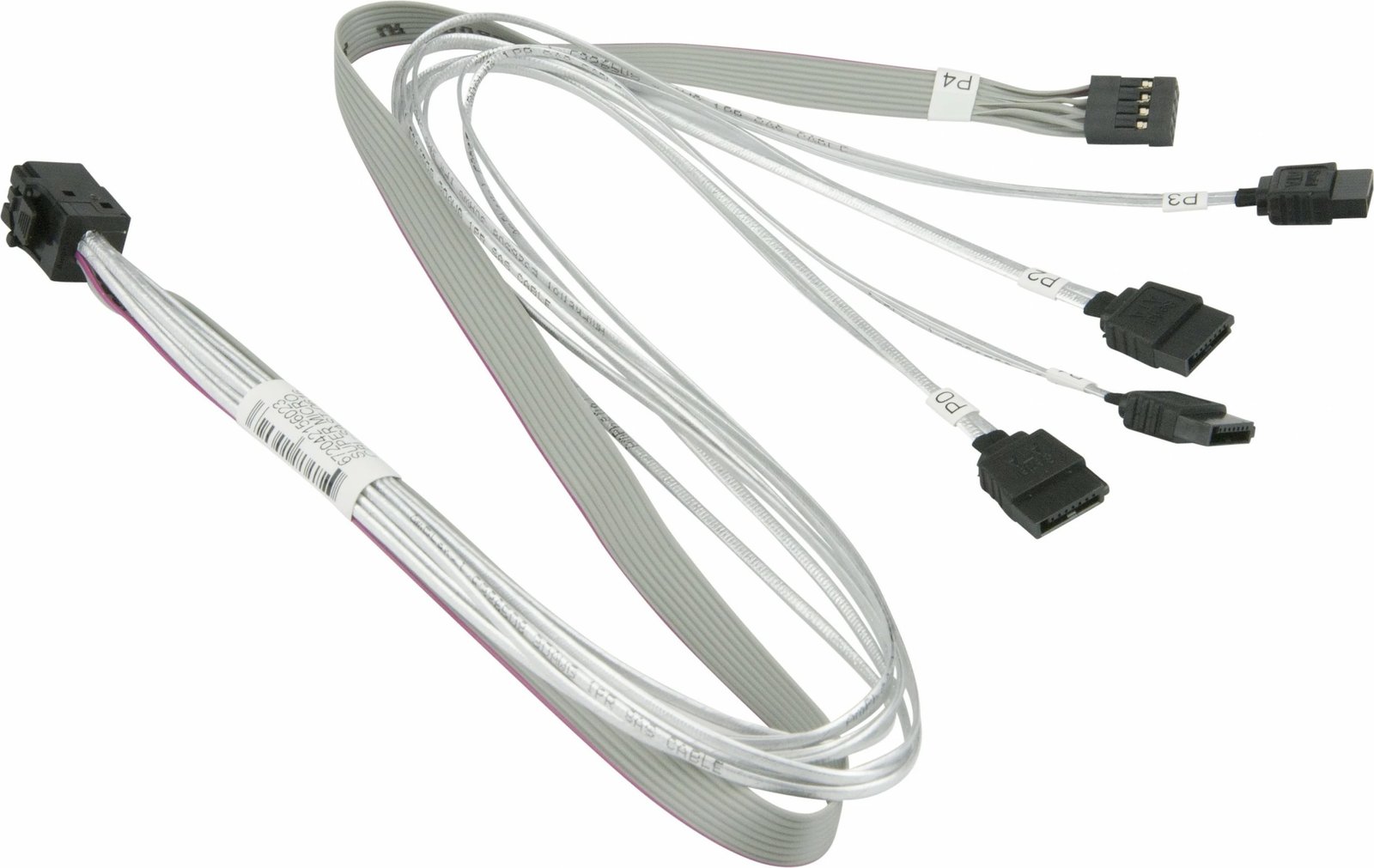 Kabllo Supermicro CBL-SAST-0616, 0.5 m, SFF 8087, 4 x SATA 7-pin, Gri, 1 pc(s)