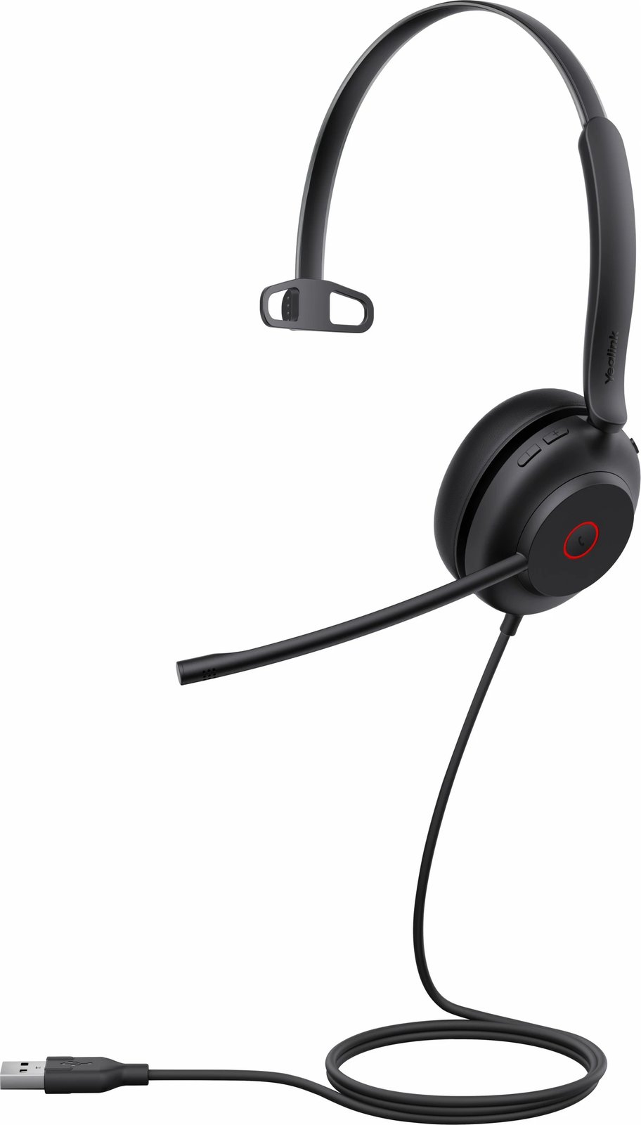 Kufje me mikrofon Yealink UH35 Mono UC, USB-A, për zyrë/call center, e zezë