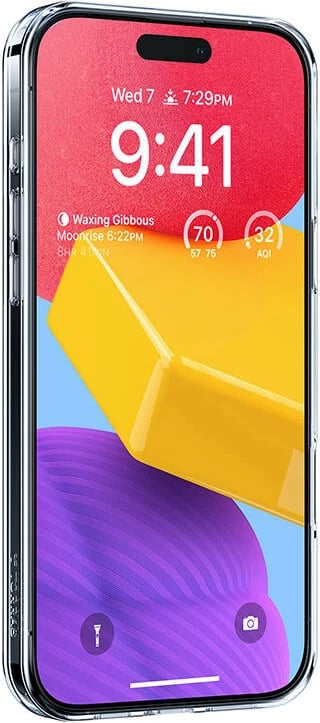Mbështjellës Torras Ostand Pro për iPhone 16, transparent