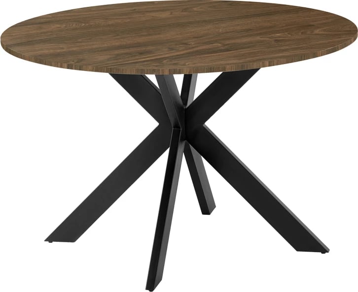 Tavolinë kuzhine Jeston MDF këmbë metalike ngjyrë arre e zezë D120x75cm