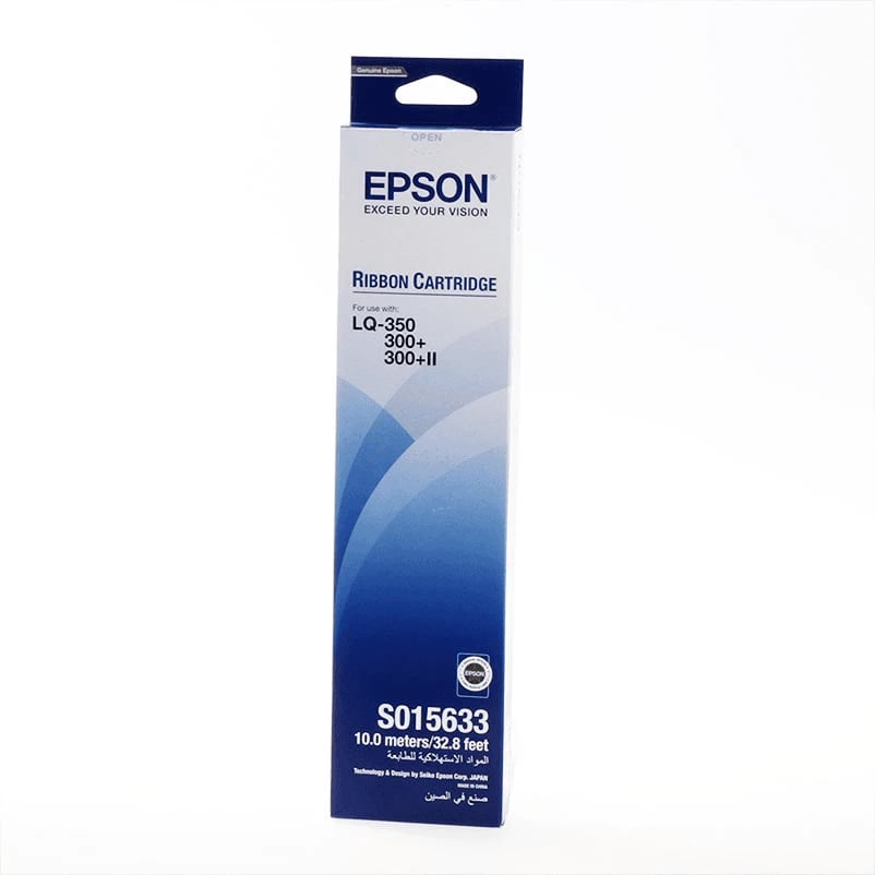 Ribon printeri, Epson, S015633 C13S015633, 10 m, për LQ-350/300+/300+II, e zezë