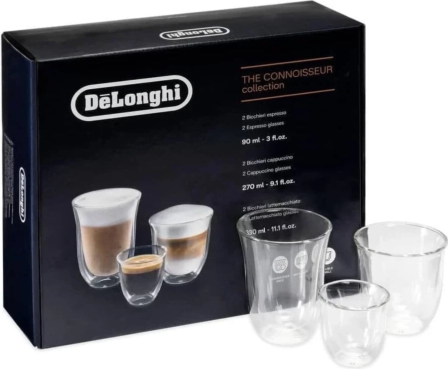 Set gotash termike DeLonghi, 6 copë, transparente