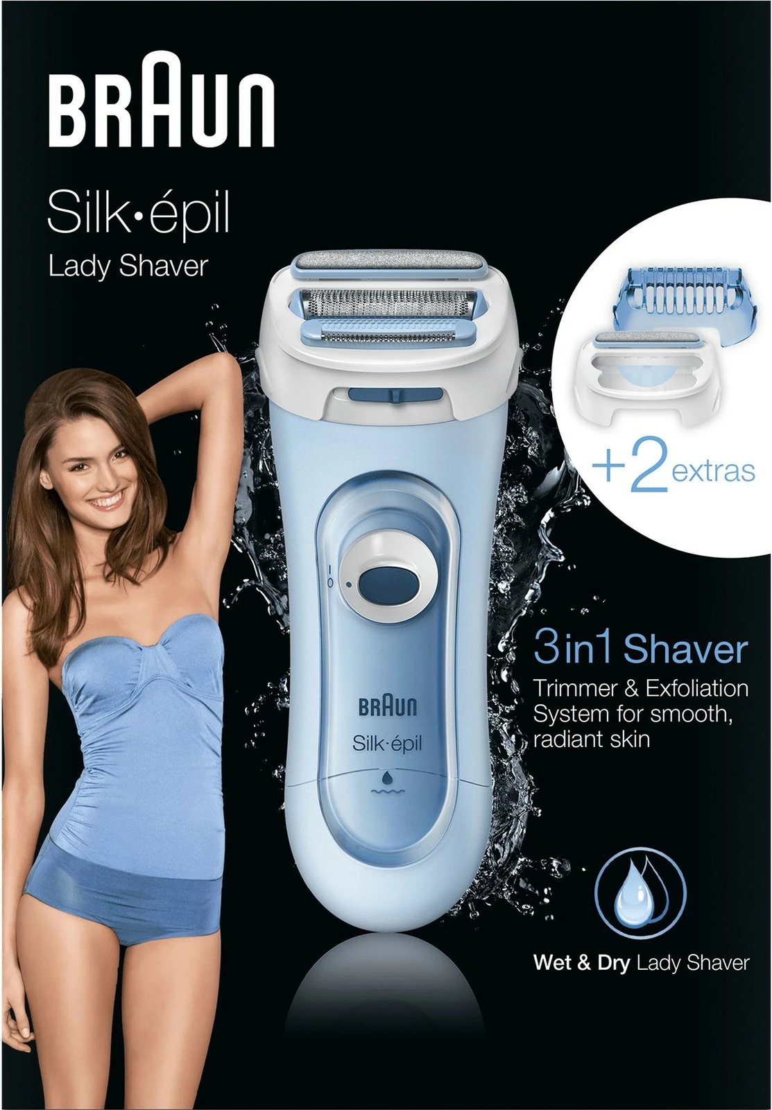 Makinë rroje Braun Silk-épil LS5160, wireless, 3 koka, blu
