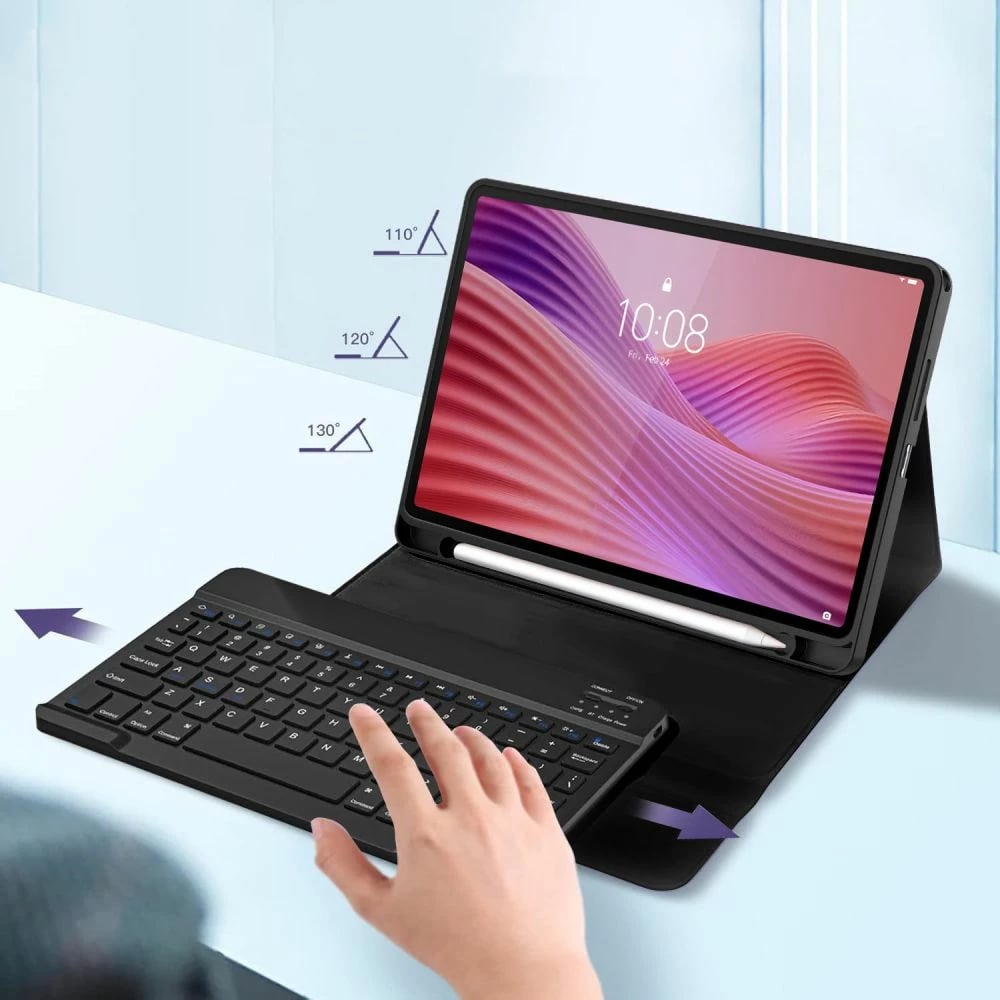 Mbështjellës me tastierë Bluetooth Tech-Protect SC Pen për Lenovo Tab 10.1 TB-311, e zezë