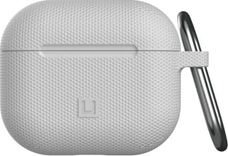 Mbështjellës UAG [U] Dot për AirPods 3, TPU, kompatibil me karikim wireless, me karabiner, gri