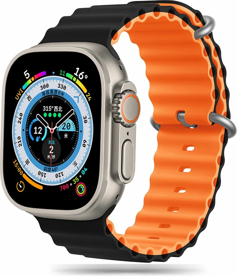 Rrip sportiv për Apple Watch Tech-Protect IconBand Pro, 42/44/45/49 mm, portokalli-zi
