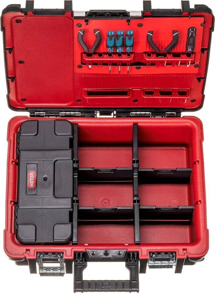 Kasë veglash Keter 237003, polipropilen, e zezë/kuqe