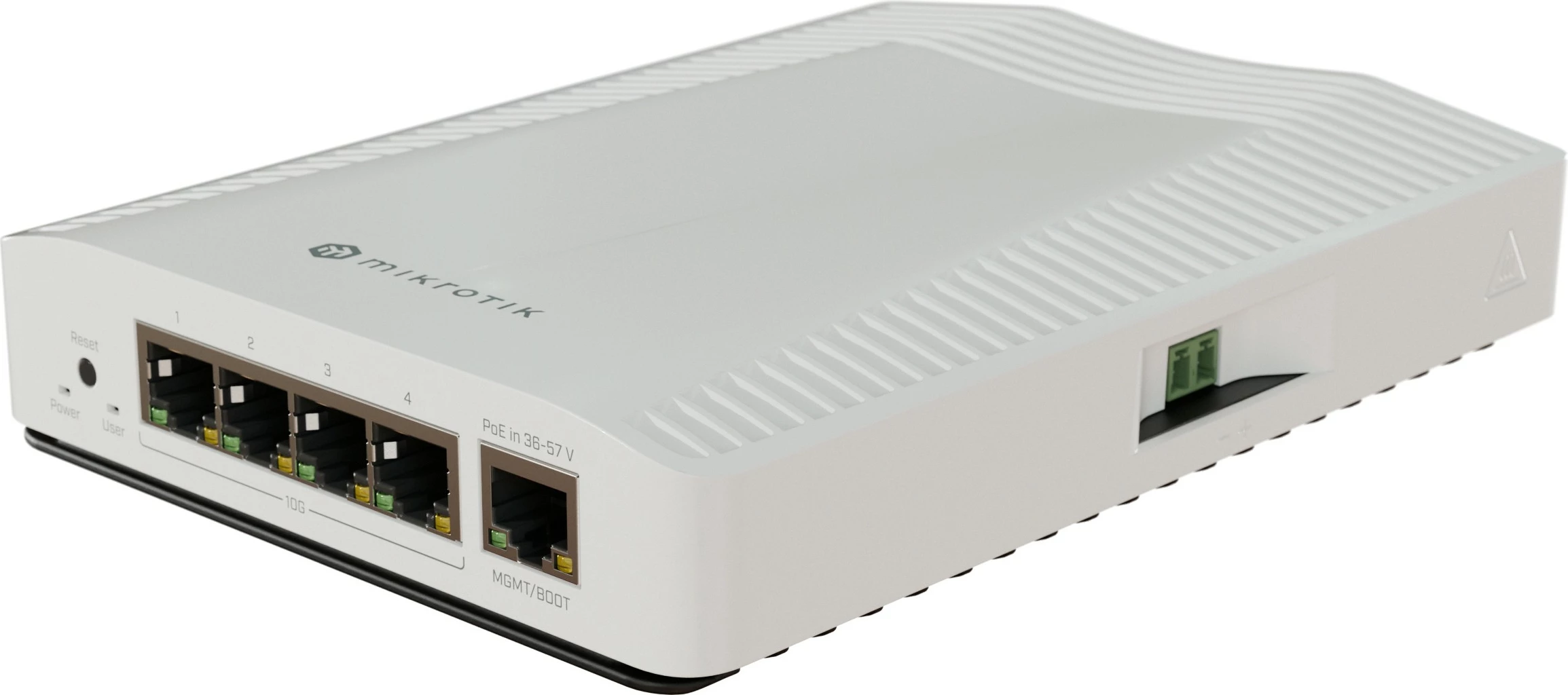 Switch MikroTik CRS304-4XG-IN, 10G Ethernet, PoE, Bardhë