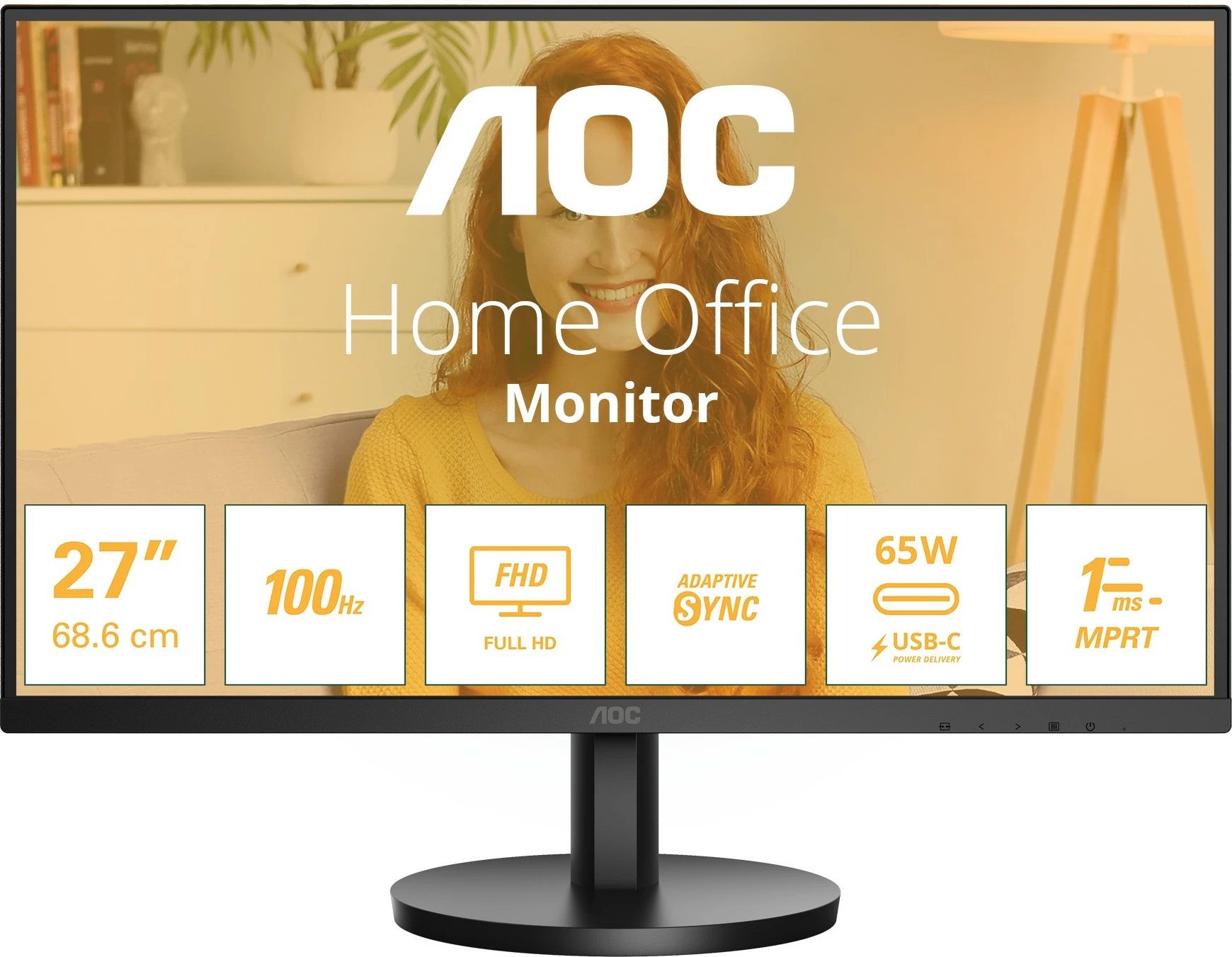 Monitor AOC 27B3CA2, 27", Full HD, LED, 100Hz, i zi