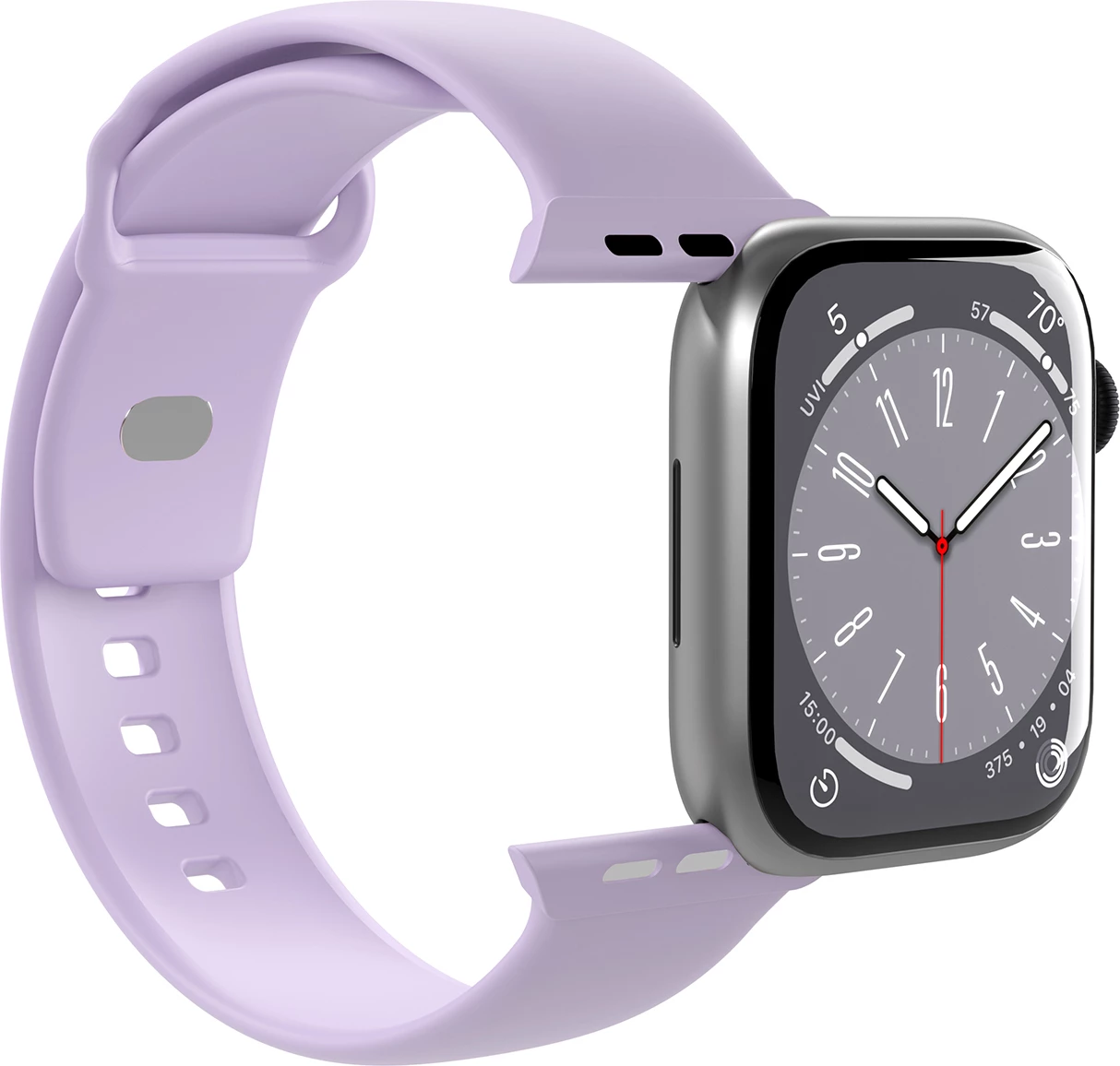 Rrip silikoni për Apple Watch Puro Icon PUICNAW44LVD, 42/44/45/49mm, 2 copë, vjollcë