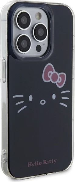 Mbështjellës Hello Kitty IML Kitty Face për iPhone 14 Pro Max, i zi