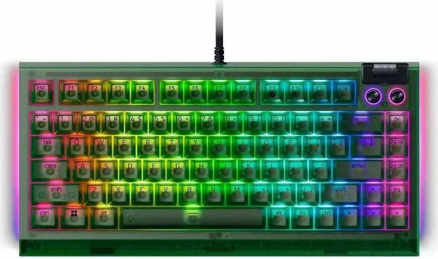 Tastierë Razer BlackWidow V4 75%, Phantom Green, RGB, US
