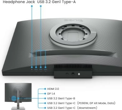 Monitor BenQ RD280U, 28.2", 4K IPS, 5ms, HDMI, DP, Gri
