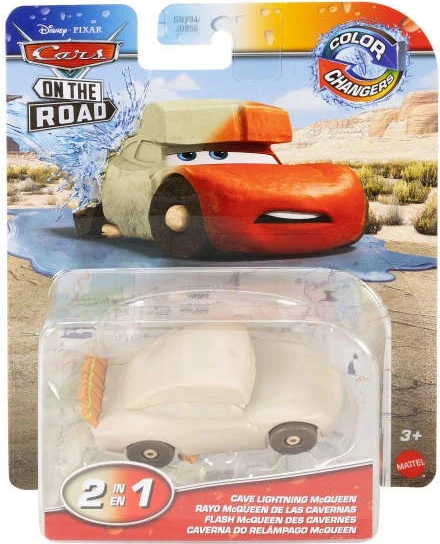 Veture lodër Mattel Cars Cave McQueen, 1:55, ndryshon ngjyrë, Krem