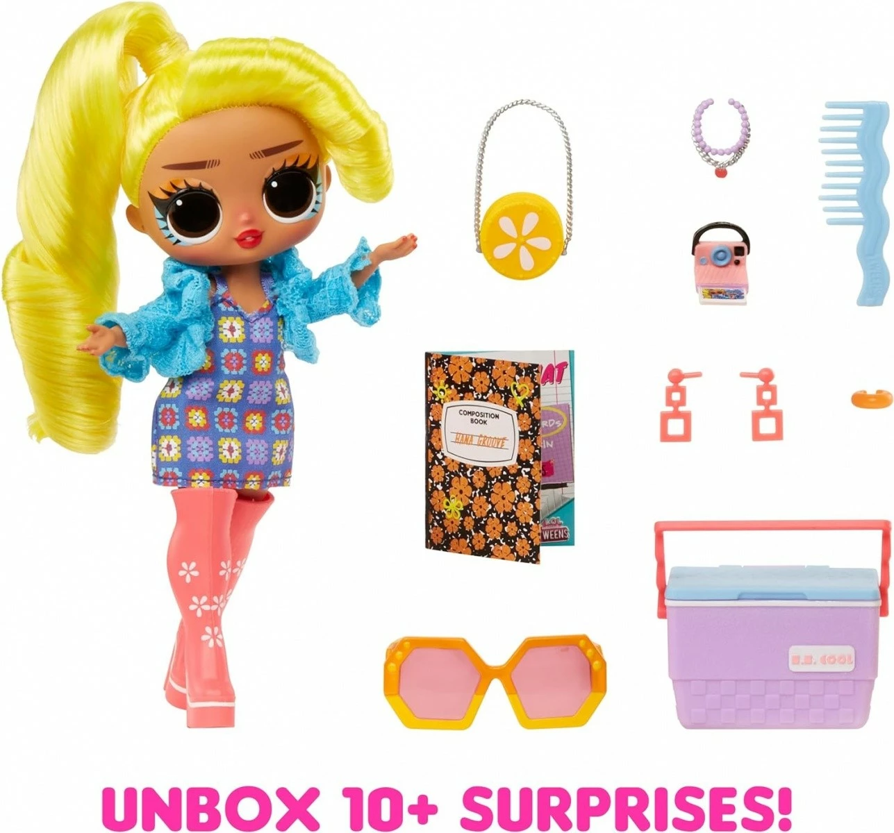 Kukull L.O.L. Surprise Tweens MGA Hana Groove, 16.5 cm, me aksesorë, shumëngjyrëshe