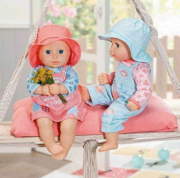 Veshje lodër për kukull Baby Annabell, Zapf, 36 cm, set me 2 komplete, rozë/kaltër