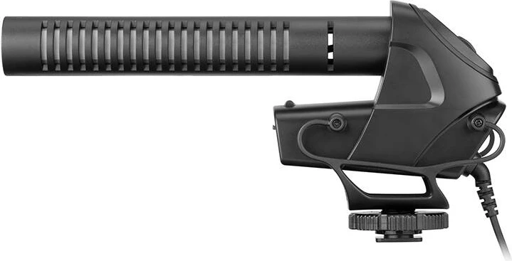 Mikrofon shotgun BOYA BY-BM3030 për kamera, me mini-jack 3.5mm, i zi