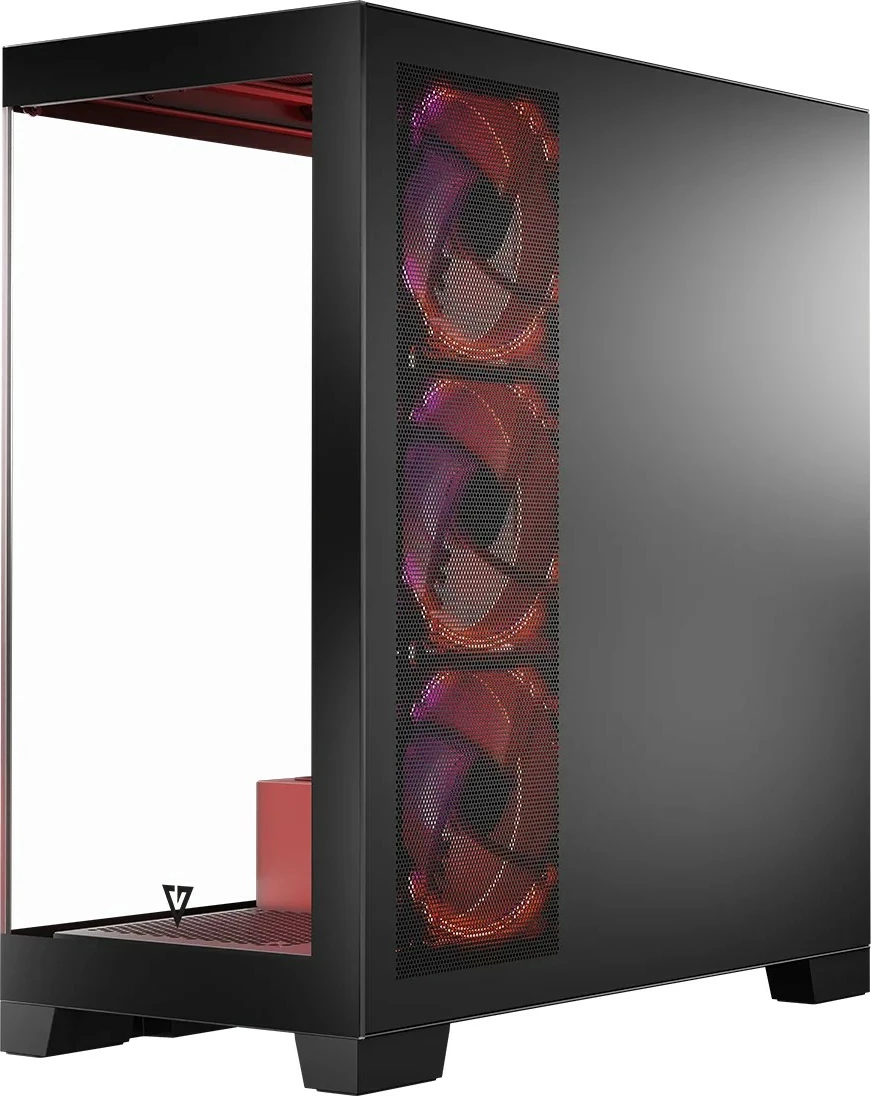 Kasë MODECOM Volcano Space ARGB, Midi Tower, xham i temperuar, e zezë