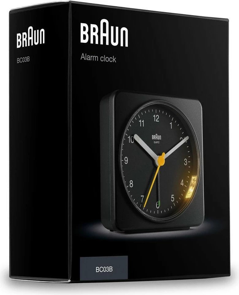 Orë alarmi Braun BC03B, quartz, analoge, zezë