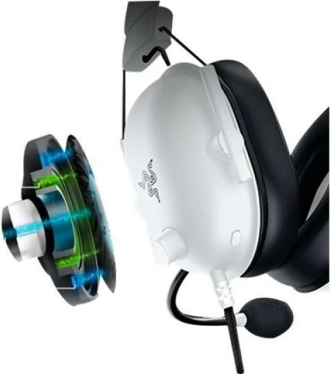 Kufje me mikrofon, Razer, BlackShark V2 X (RZ04-03240700-R3M1), kabllo 1.5m, të bardha