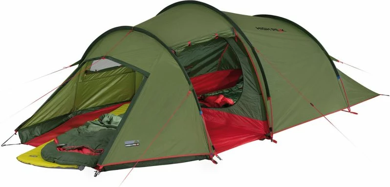 Tendë për turizëm High Peak Falcon 3, e kuqe dhe e gjelbër