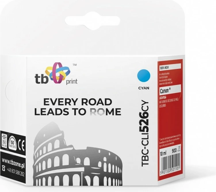 Toner TB Print TBC-CLI526CY për Canon PIXMA, Cyan, 10 ml