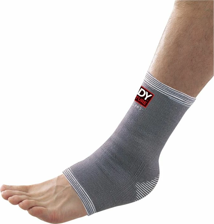 Mbështjellës i kyçit të këmbës me rrip Body Sculpture, i përshtatshëm për meshkuj dhe femra, ngjyrë gri/argjendi