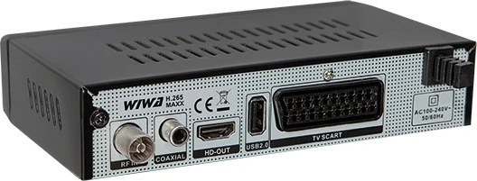 Tuner digjital Wiwa H.265 MAXX, DVB-T2, Full HD, me telekomandë, i zi