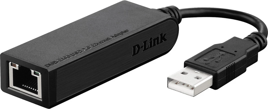 adapter ethernet, D-Link, DUB-E100, USB 2.0 në 10/100 Mbps RJ45, e zezë