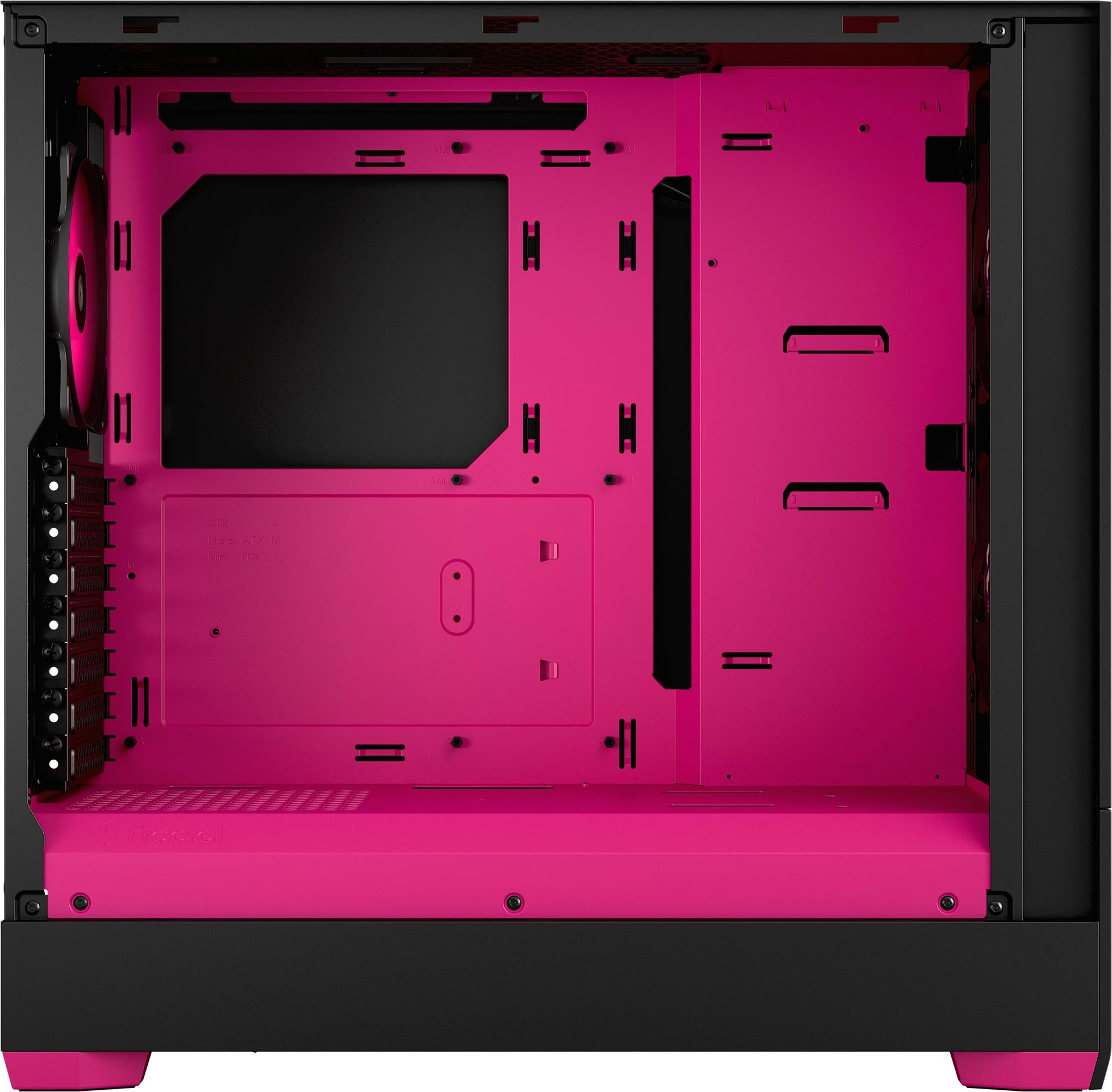 Kasë Fractal Design Pop Air RGB Magenta Core TG, Tower, xham i temperuar, RGB, e zezë/magenta