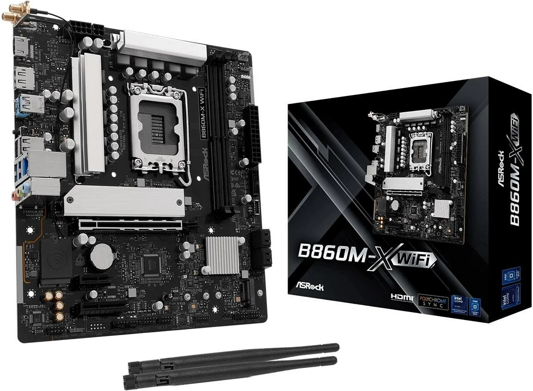 Pllakë amë ASRock B860M-X WiFi, micro ATX, Socket 1851, 128 GB, e zezë