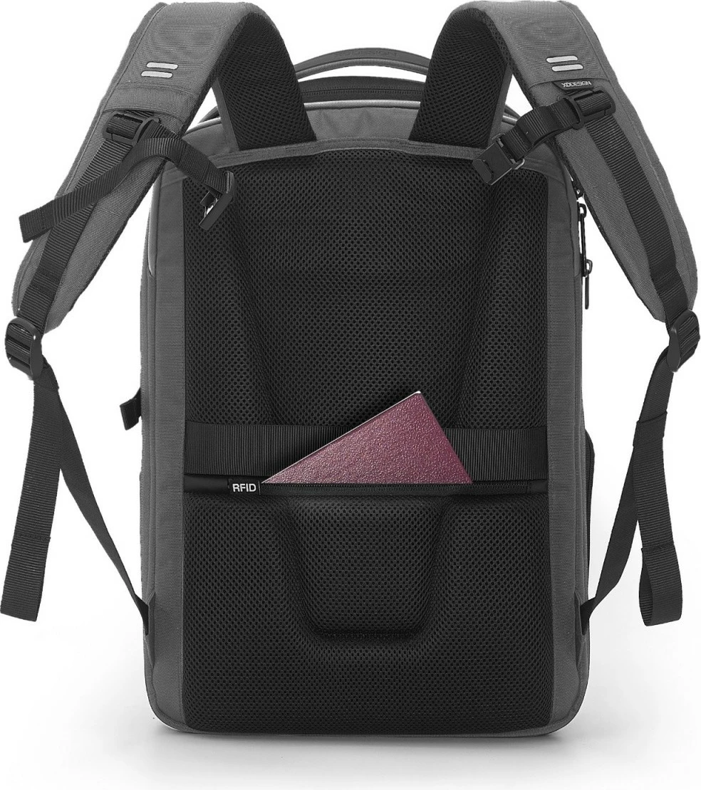 Shpinore XD DESIGN Bizz P705.932 18–25L për laptop 16'' gri