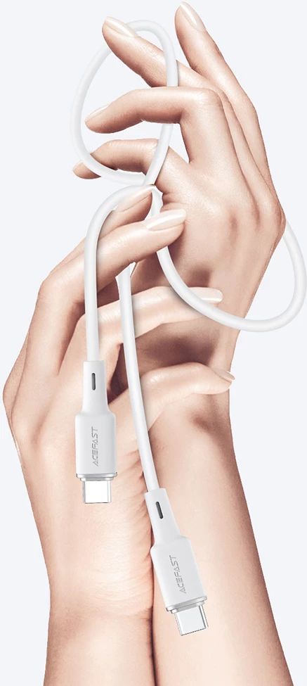 Kabllo Acefast C2-03-C-C USB-C në USB-C, 1.2m, 60W, e bardhë