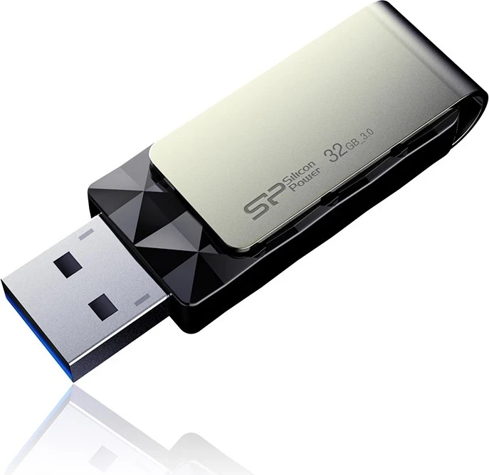 USB Silicon Power, 32 GB USB Type-A 3.0 , e zezë