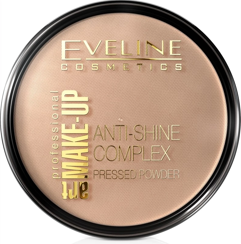 Pluhur i presuar Eveline Cosmetics Art Make-Up Anti-Shine Complex 35 Golden Beige 14g