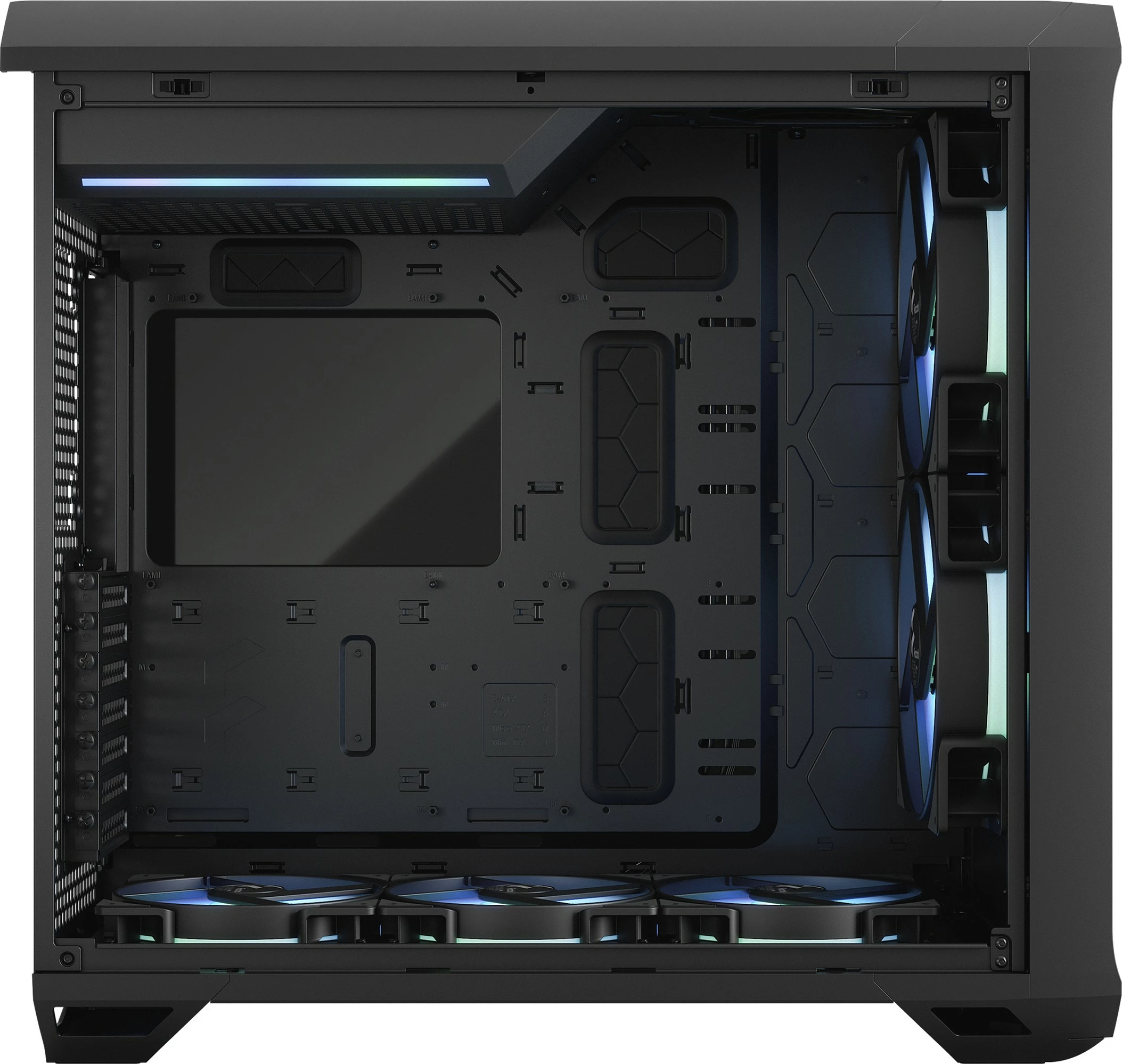 Kasë Fractal Design Torrent, Tower, PC, ATX, EATX, ITX, micro ATX, SSI CEB, Tempered glass, Gaming, e zezë