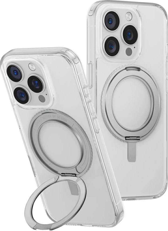 Mbështjellës UNIQ Swivix 360 me këmbë rrotulluese për iPhone 16 Pro, Transparent