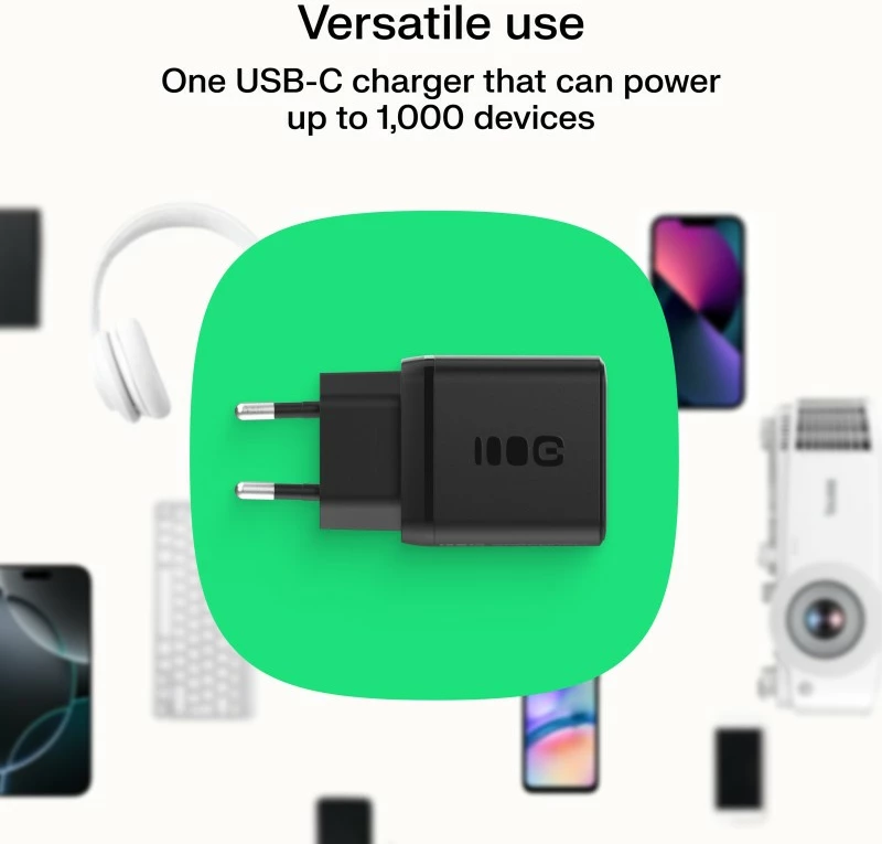 Karikues murale, Green Cell, CHARB-GC-30C-B, 30W PD USB-C 1 port, i zi