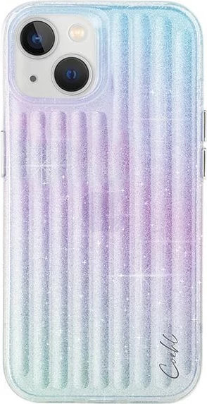 Mbështjellës UNIQ Coehl Linear për iPhone 15, rozë dhe kaltër