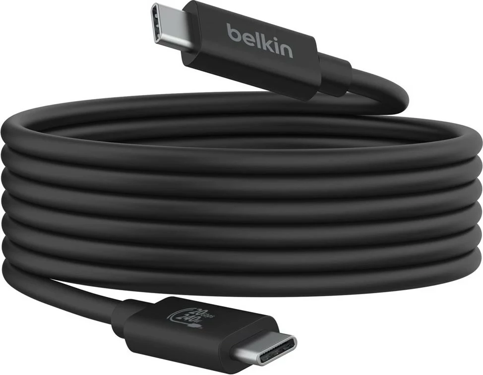Kabllo USB4 Belkin INZ004BT2MBK, 2 m, USB C, 20 Gbit/s, e zezë
