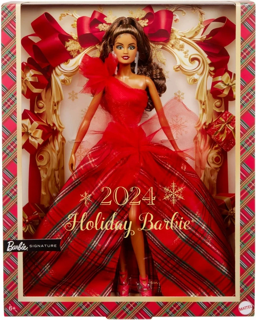 Kukull Barbie Mattel Holiday Brunette Doll, Barbie Signature, HRM67, e kuqe, koleksion