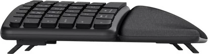 Tastierë Trust Keyra ergonomike, wireless, full-size, QWERTY, e zezë