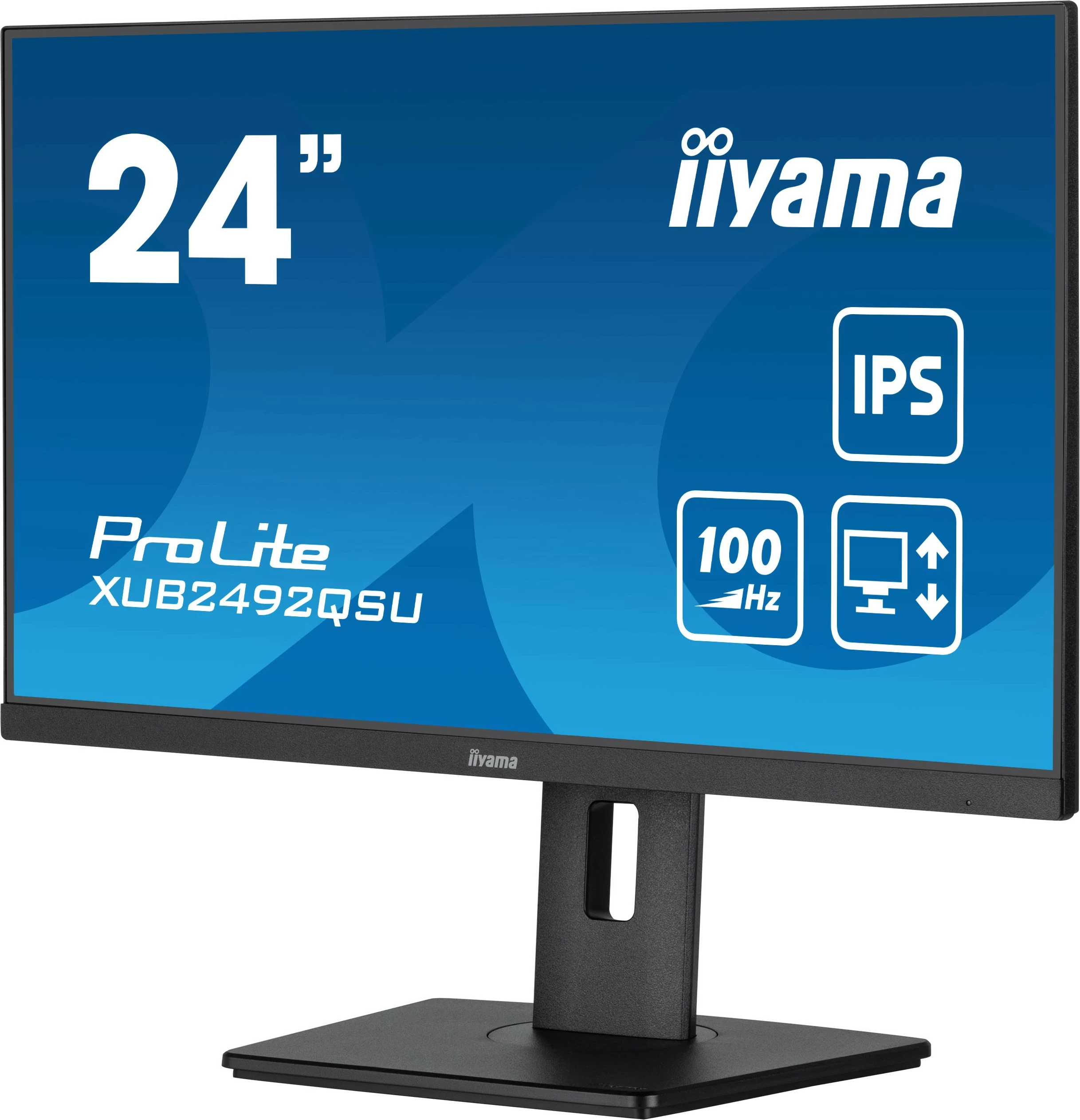 Monitor iiyama ProLite XUB2492QSU-B1, 23.8", 2560 x 1440 pixels, Wide Quad HD, LED, 1 ms, E zezë