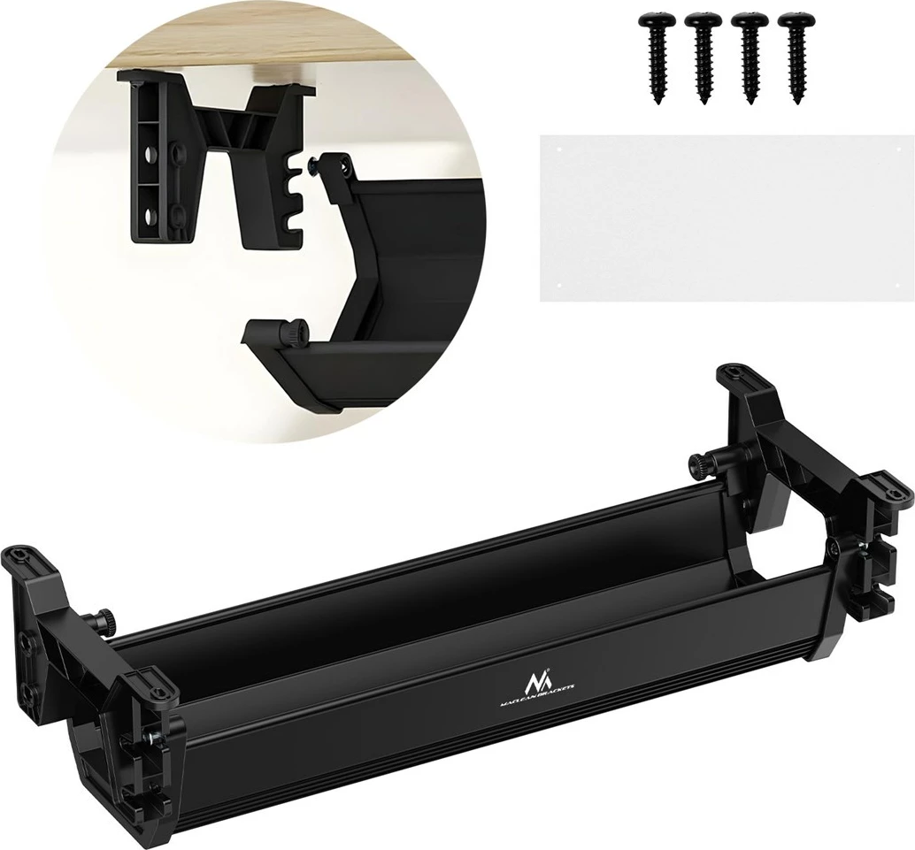 Organizues kabllosh nën tavolinë Maclean MC-106 B, i zi